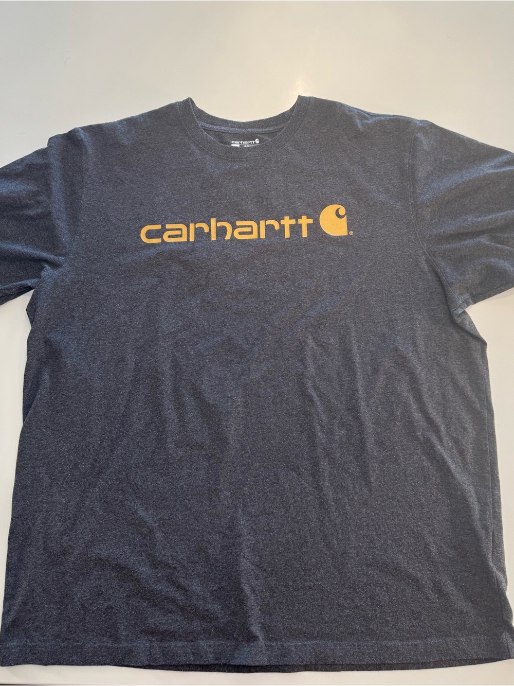 Carhartt Navy Short-Sleeve Tee with Gold Logo